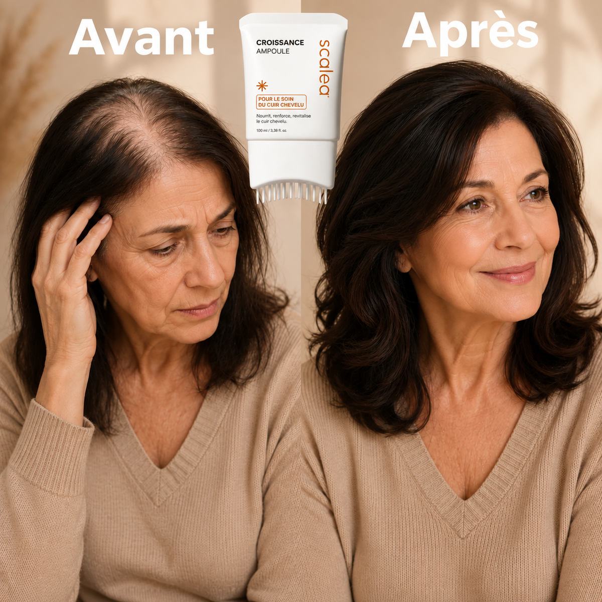 SCALÉA™ STOPPE LA CHUTE DES CHEVEUX. AIDE VOS CHEVEUX À REPOUSSER.