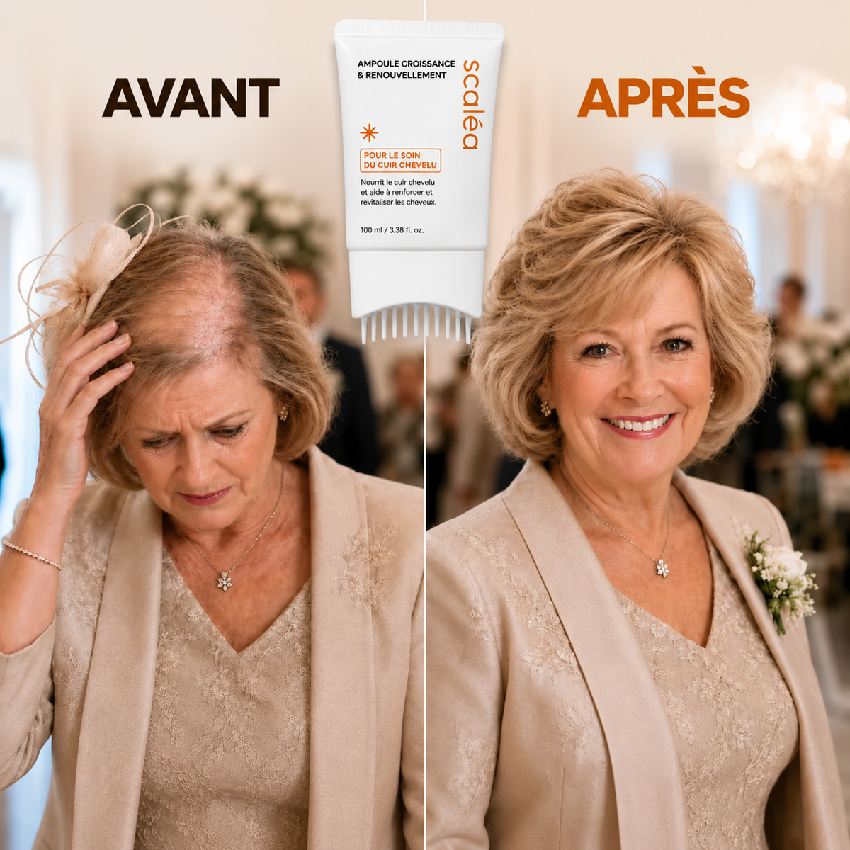 SCALÉA™ STOPPE LA CHUTE DES CHEVEUX. AIDE VOS CHEVEUX À REPOUSSER.